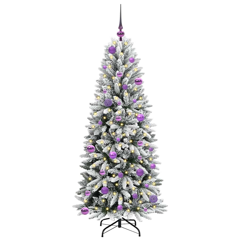 vidaXL Artificial Christmas Tree with 150 LEDs with Stand White 150 cm