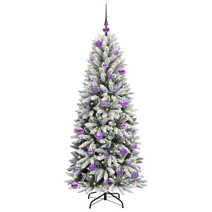 vidaXL Artificial Christmas Tree with 150 LEDs with Stand White 150 cm