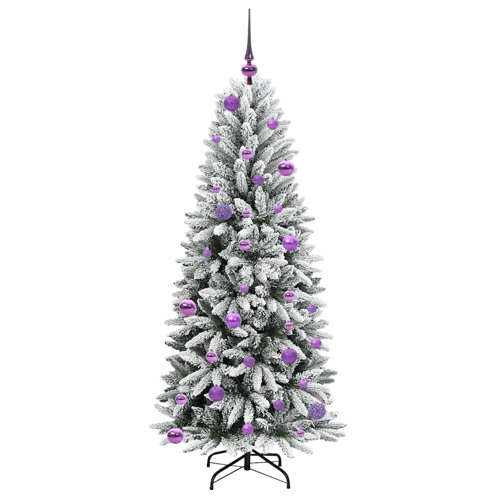 vidaXL Artificial Christmas Tree with 150 LEDs with Stand White 150 cm