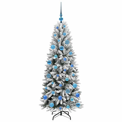vidaXL Artificial Christmas Tree with 150 LEDs with Stand White 150 cm