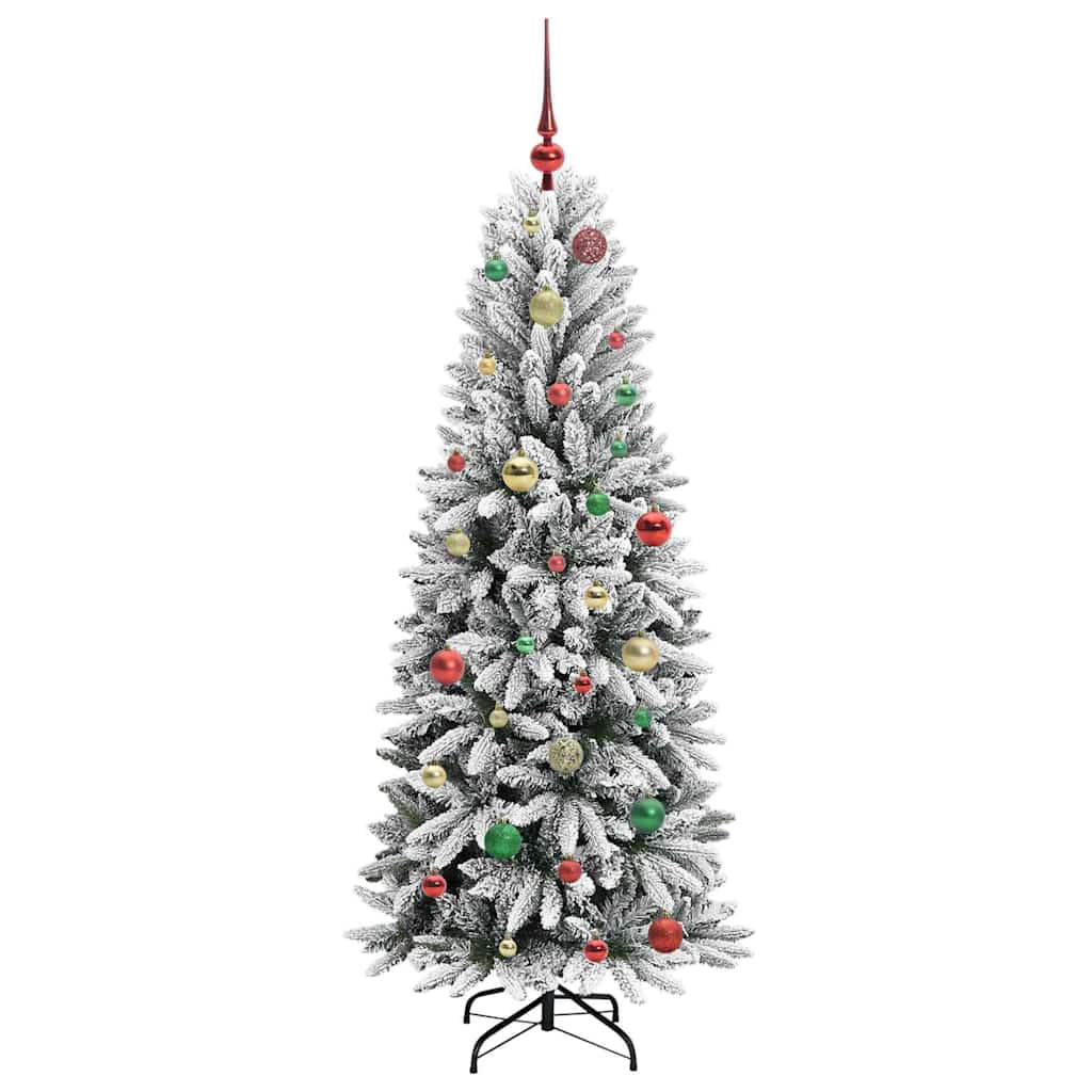vidaXL Artificial Christmas Tree with 150 LEDs with Stand White 150 cm