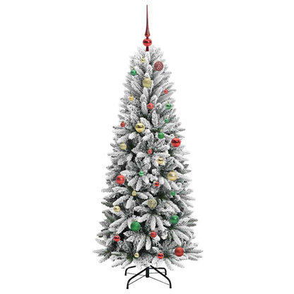 vidaXL Artificial Christmas Tree with 150 LEDs with Stand White 150 cm