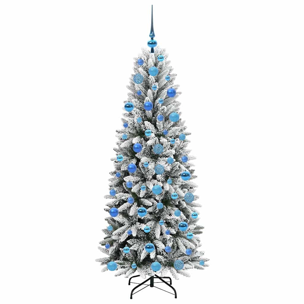 vidaXL Artificial Christmas Tree with 300 LEDs with Stand White 180 cm