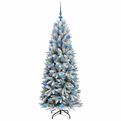 vidaXL Artificial Christmas Tree with 300 LEDs with Stand White 180 cm