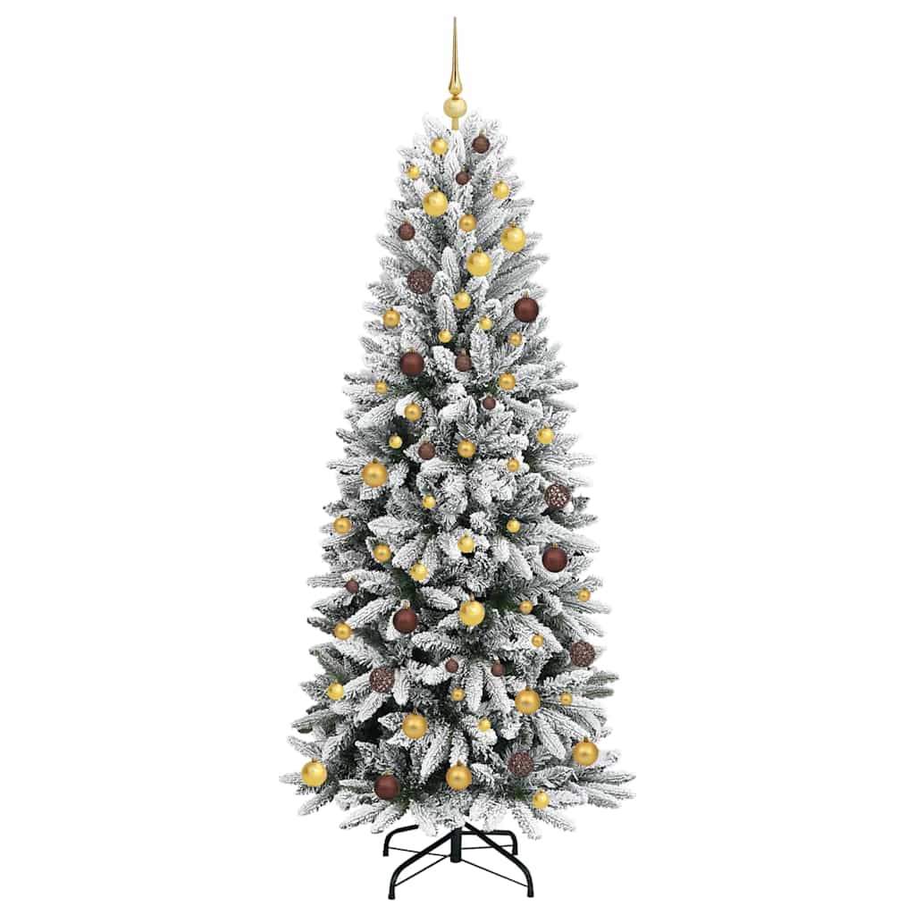 vidaXL Artificial Christmas Tree with 300 LEDs with Stand White 210 cm