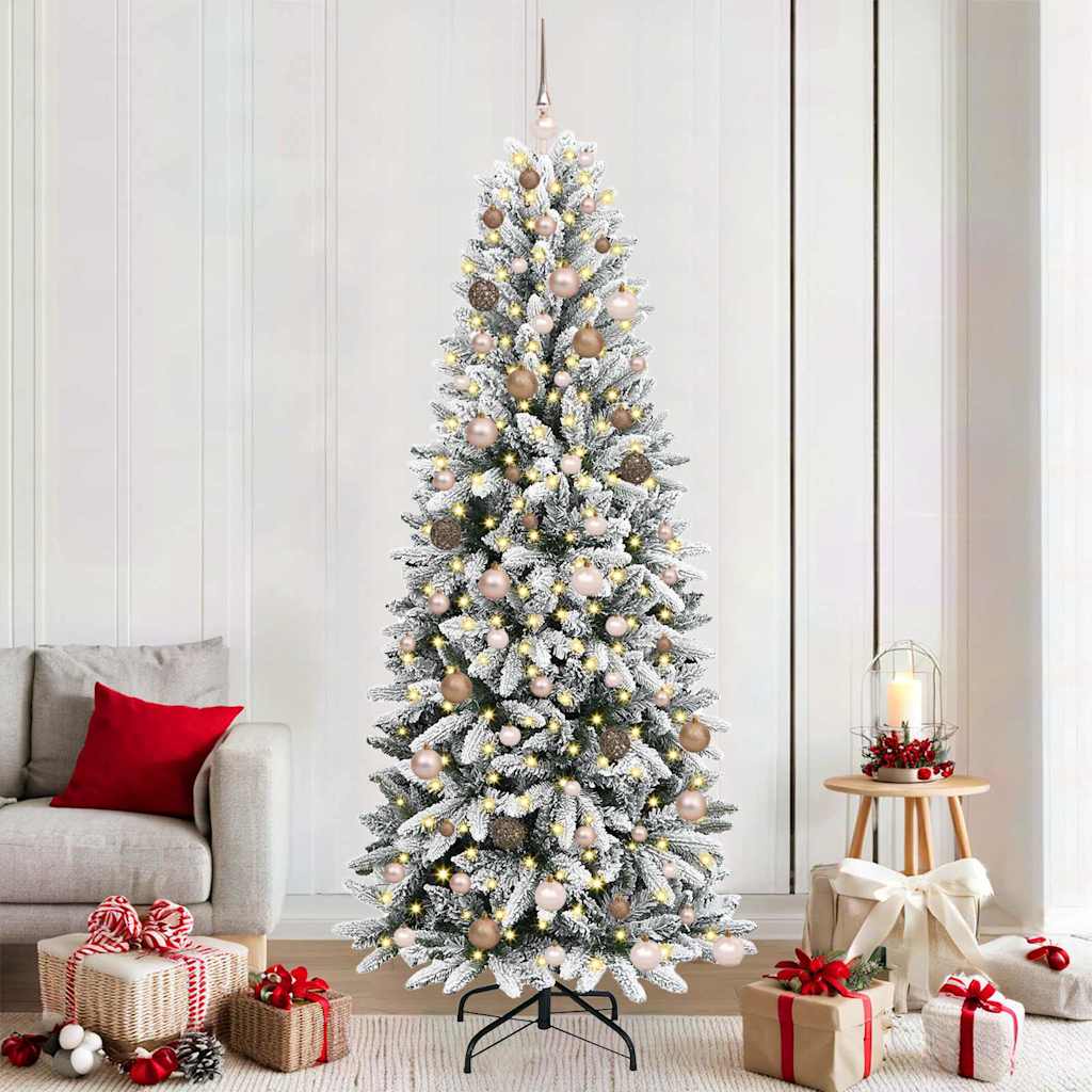 vidaXL Artificial Christmas Tree White 210 cm