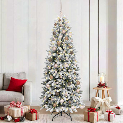 vidaXL Artificial Christmas Tree White 210 cm