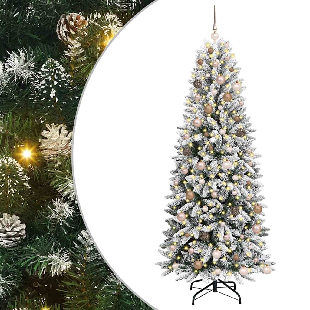 vidaXL Artificial Christmas Tree White 210 cm