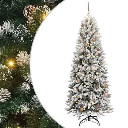 vidaXL Artificial Christmas Tree White 210 cm