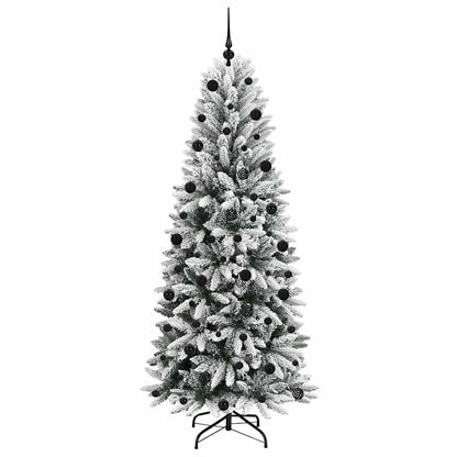 vidaXL Artificial Christmas Tree with 300 LEDs with Stand White 210 cm