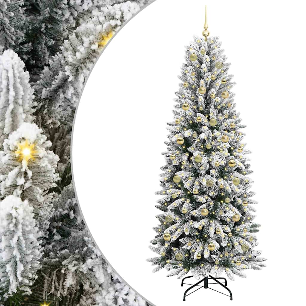 vidaXL Artificial Christmas Tree White 210 cm