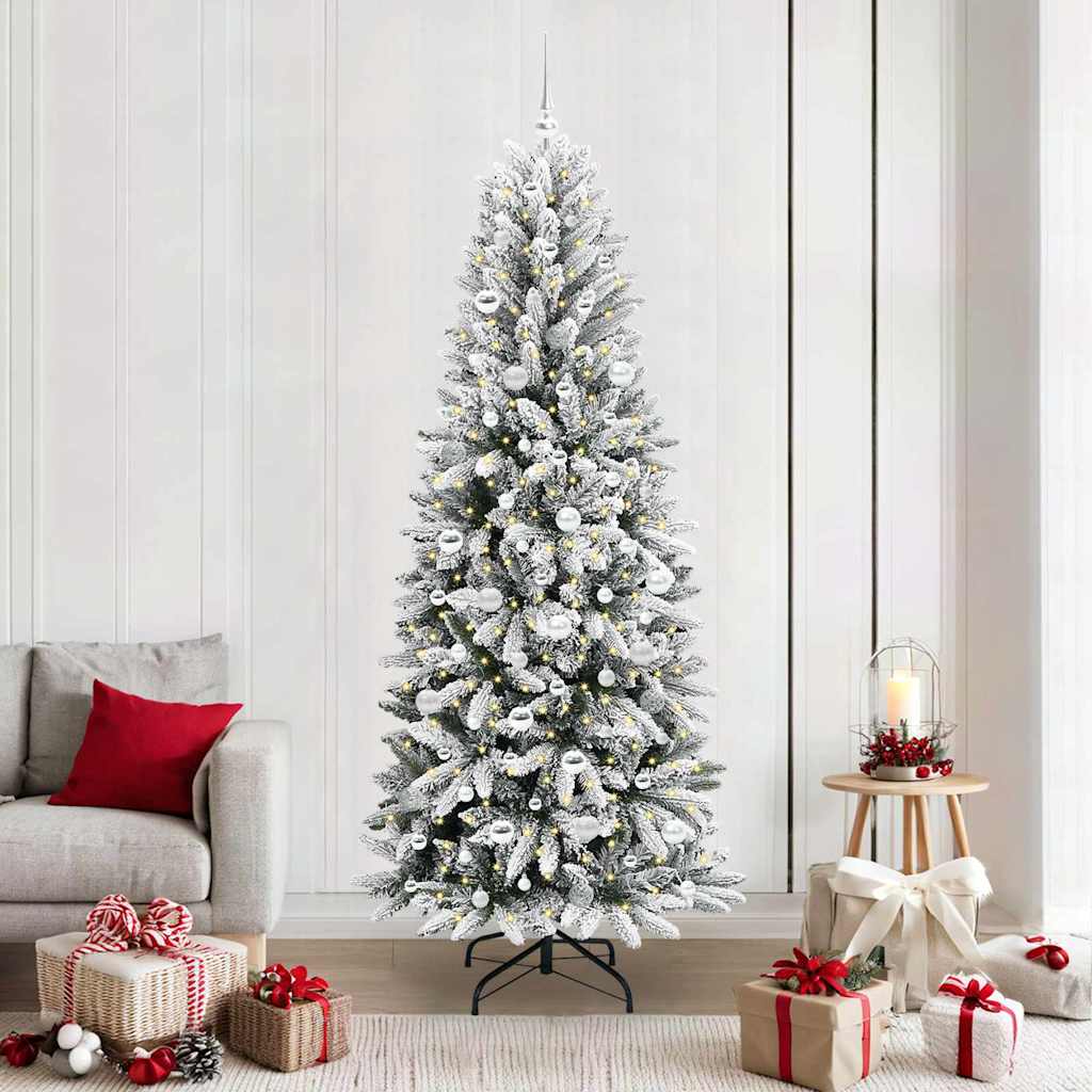 vidaXL Artificial Christmas Tree White 210 cm