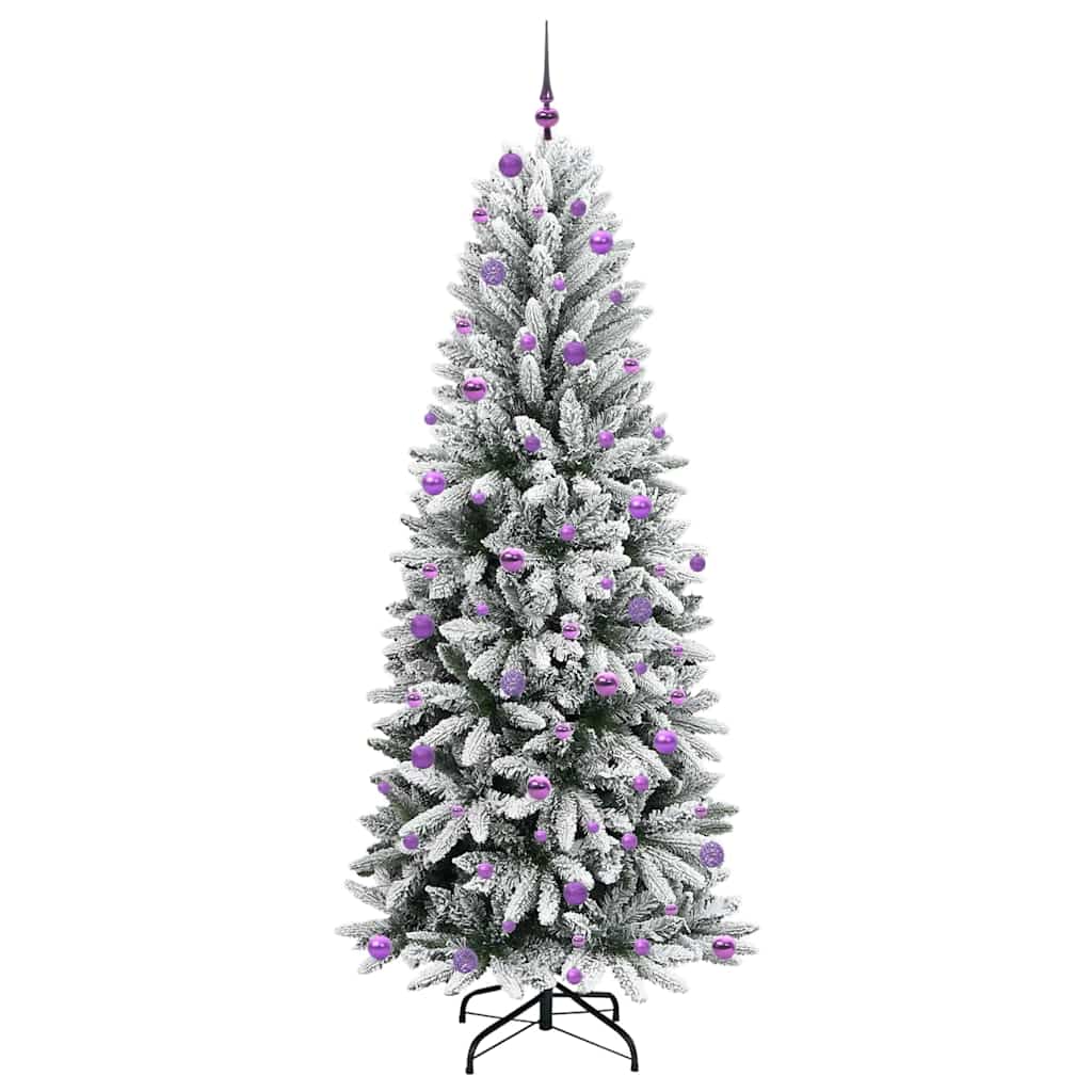 vidaXL Artificial Christmas Tree with 300 LEDs with Stand White 240 cm