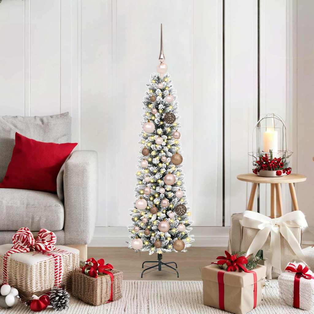 vidaXL Artificial Christmas Tree with 150 LEDs with Stand White 120 cm