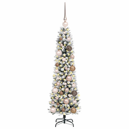vidaXL Artificial Christmas Tree with 150 LEDs with Stand White 120 cm