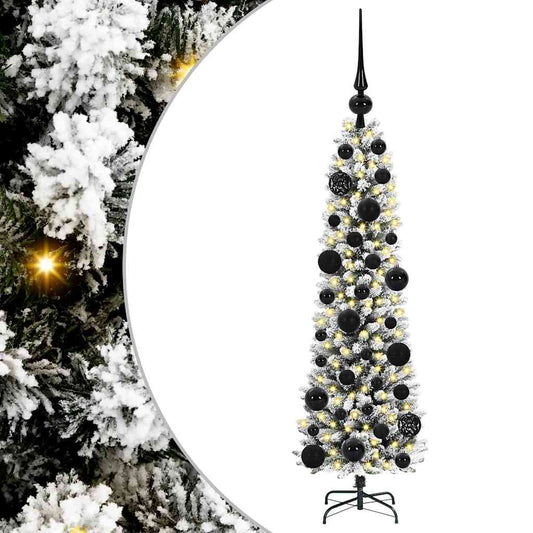 vidaXL Artificial Christmas Tree with 150 LEDs with Stand White 120 cm