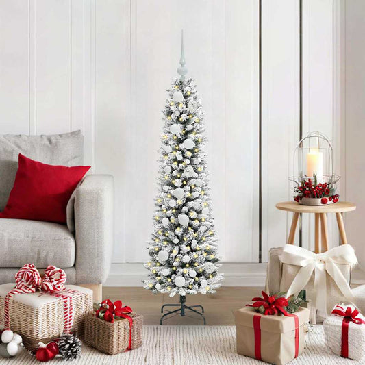 vidaXL Artificial Christmas Tree with 150 LEDs with Stand White 120 cm