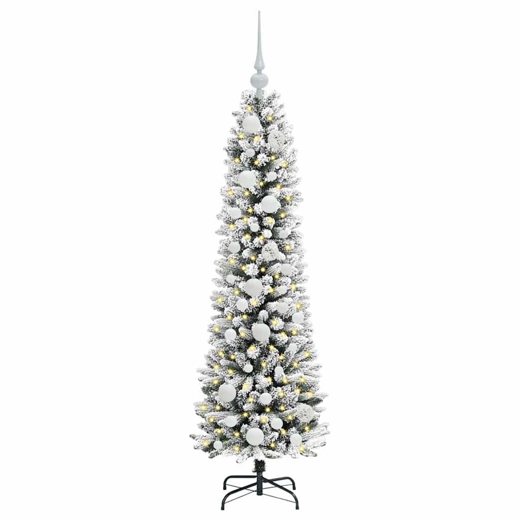 vidaXL Artificial Christmas Tree with 150 LEDs with Stand White 120 cm