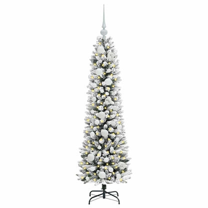 vidaXL Artificial Christmas Tree with 150 LEDs with Stand White 120 cm