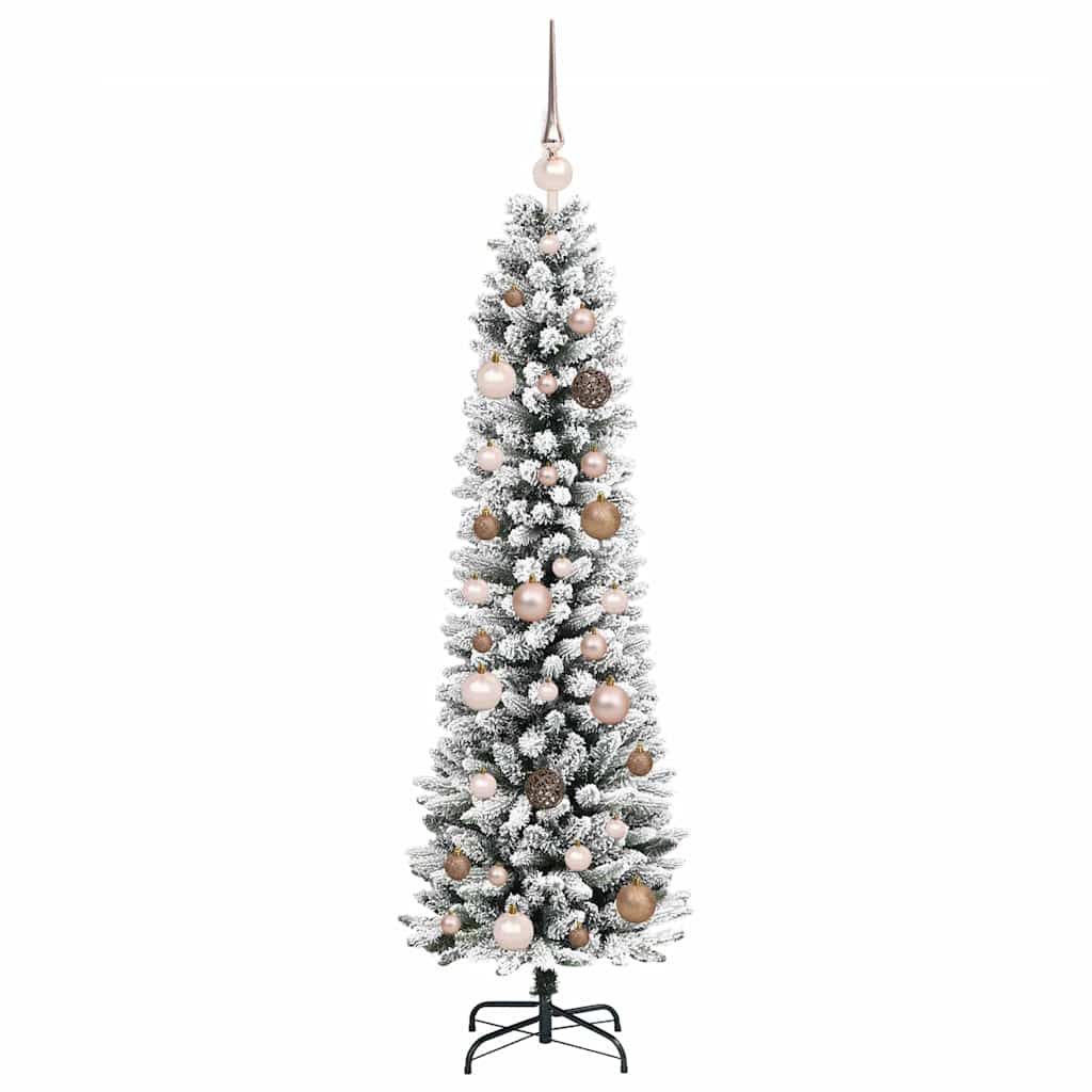 vidaXL Artificial Christmas Tree with 150 LEDs with Stand White 150 cm