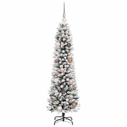 vidaXL Artificial Christmas Tree with 150 LEDs with Stand White 150 cm