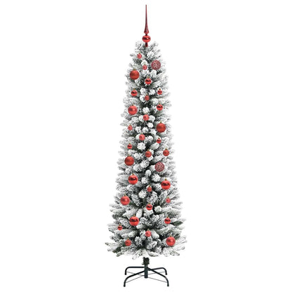 vidaXL Artificial Christmas Tree with 150 LEDs with Stand White 150 cm