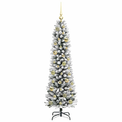 vidaXL Artificial Christmas Tree with 150 LEDs with Stand White 150 cm