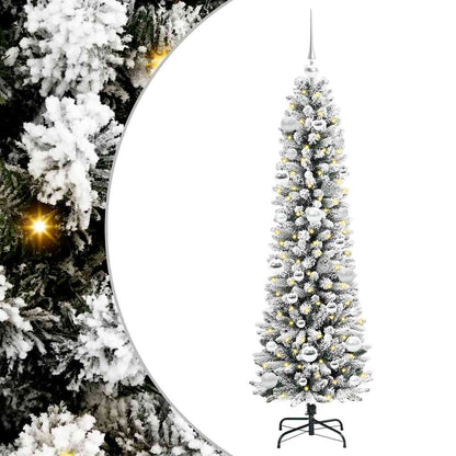 vidaXL Artificial Christmas Tree with 150 LEDs with Stand White 150 cm