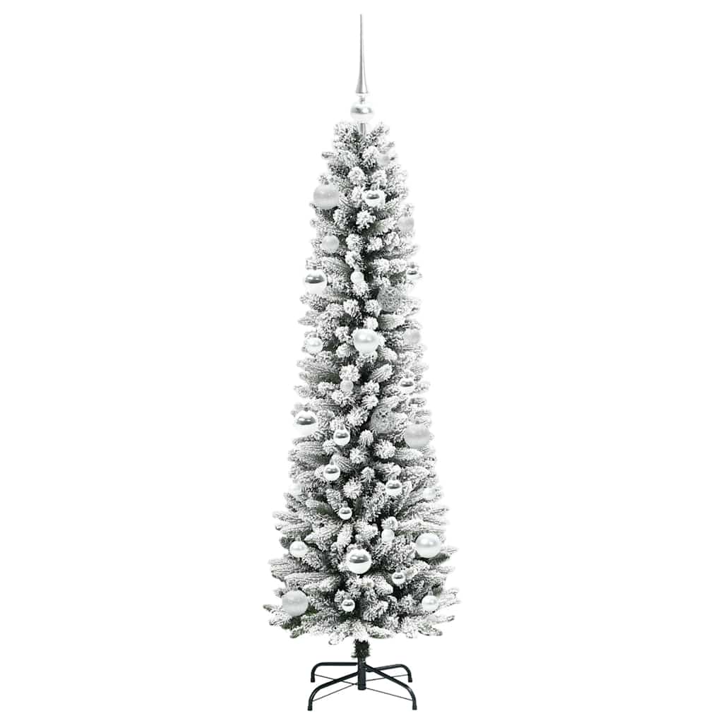vidaXL Artificial Christmas Tree with 150 LEDs with Stand White 150 cm