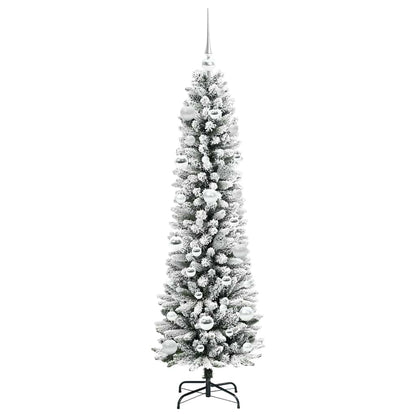 vidaXL Artificial Christmas Tree with 150 LEDs with Stand White 150 cm
