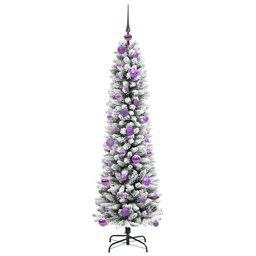 vidaXL Artificial Christmas Tree with 150 LEDs with Stand White 150 cm