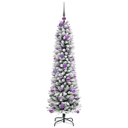 vidaXL Artificial Christmas Tree with 150 LEDs with Stand White 150 cm