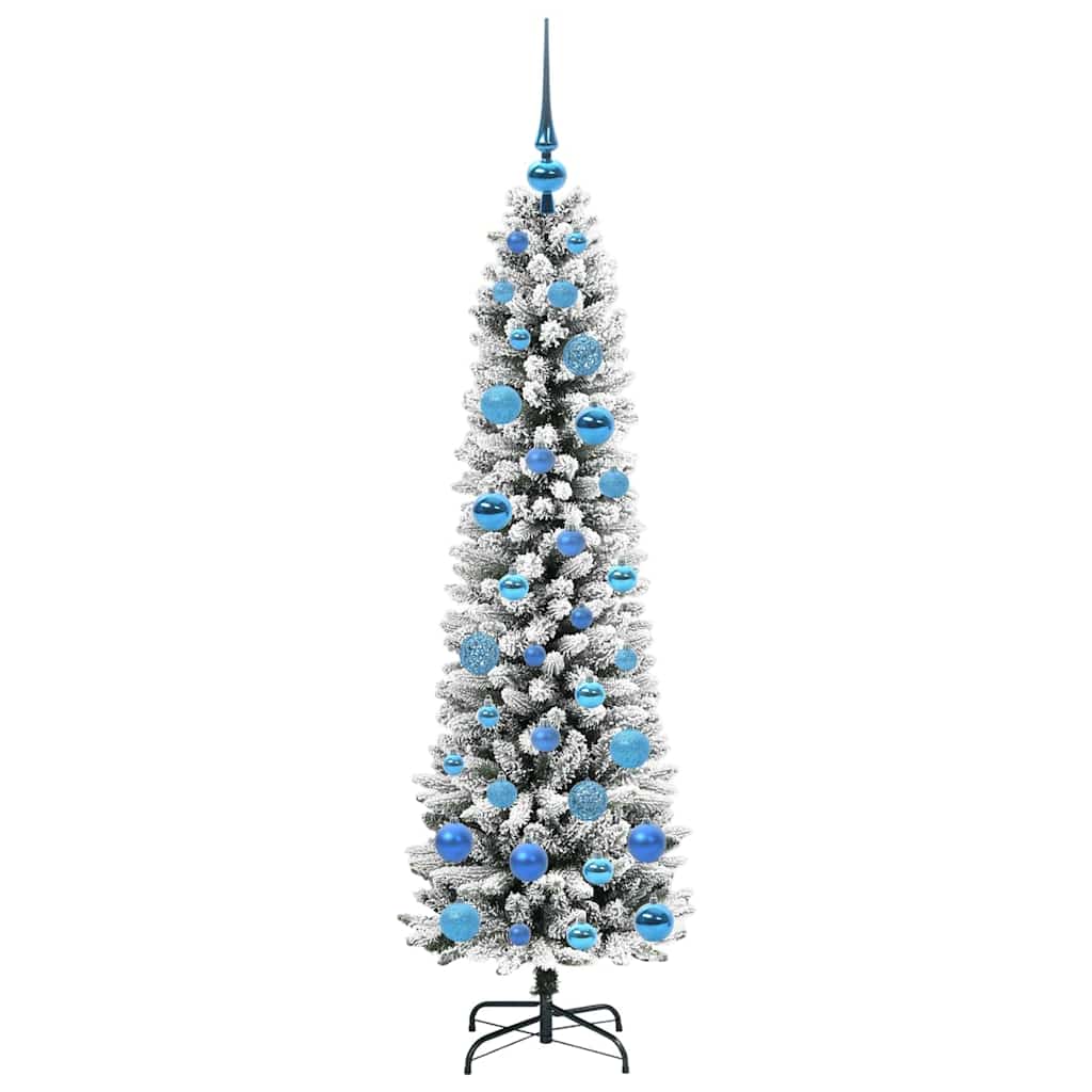 vidaXL Artificial Christmas Tree with 150 LEDs with Stand White 150 cm