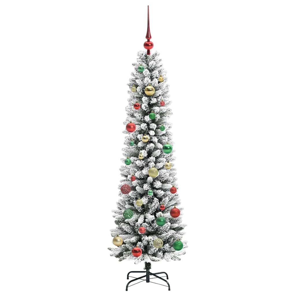 vidaXL Artificial Christmas Tree with 150 LEDs with Stand White 150 cm