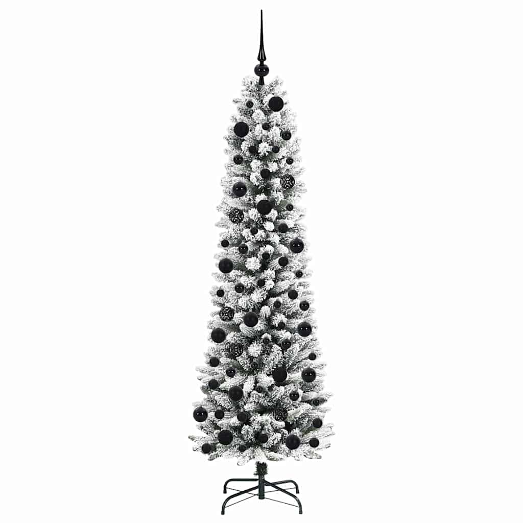 vidaXL Artificial Christmas Tree with 300 LEDs with Stand White 180 cm