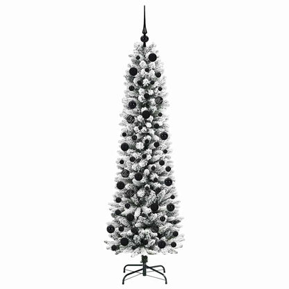 vidaXL Artificial Christmas Tree with 300 LEDs with Stand White 180 cm