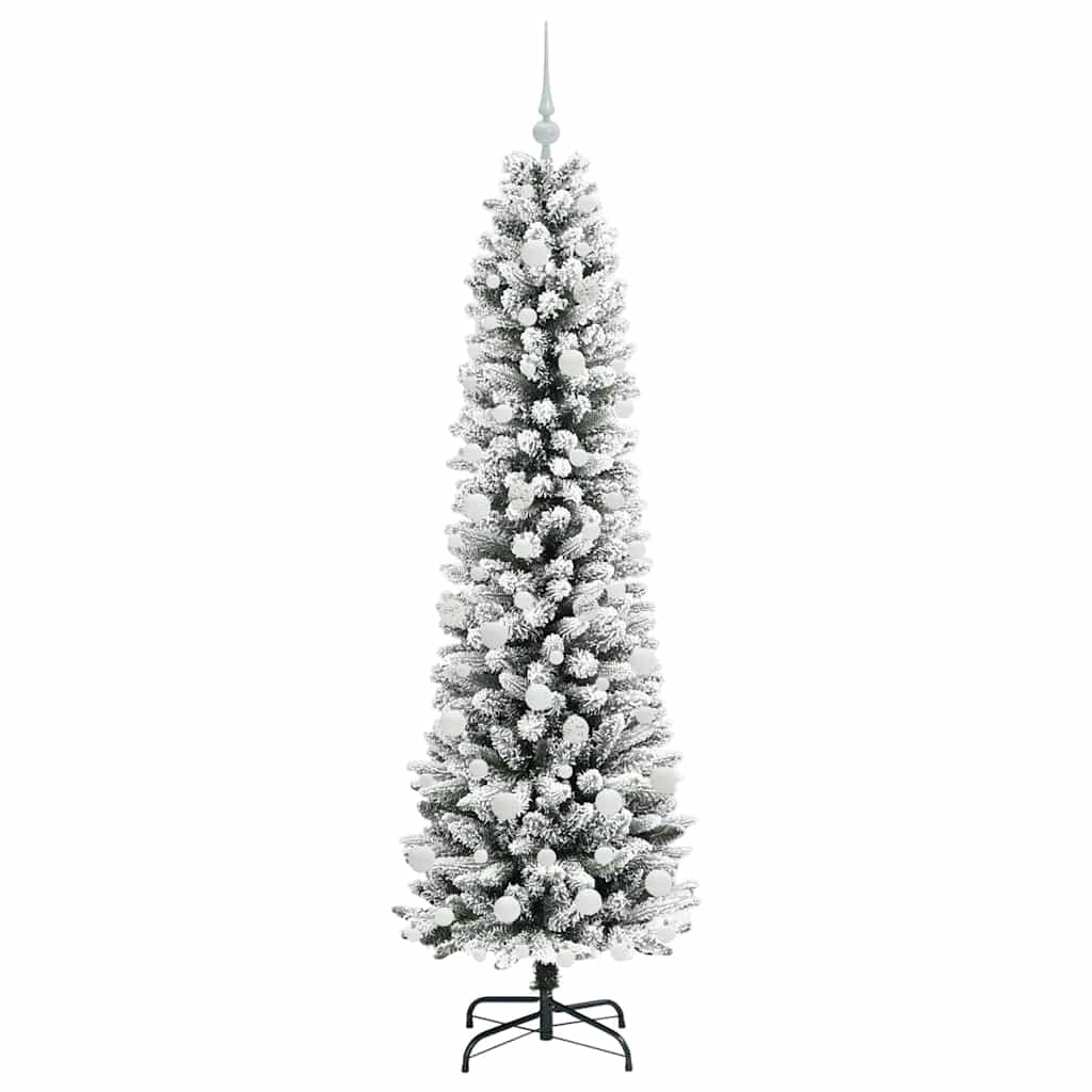 vidaXL Artificial Christmas Tree with 300 LEDs with Stand White 180 cm
