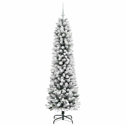 vidaXL Artificial Christmas Tree with 300 LEDs with Stand White 180 cm