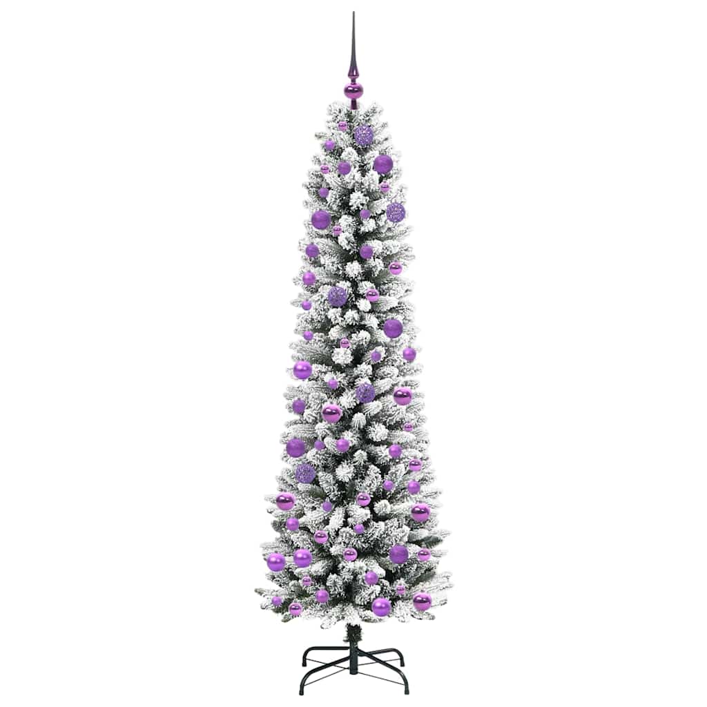 vidaXL Artificial Christmas Tree with 300 LEDs with Stand White 180 cm