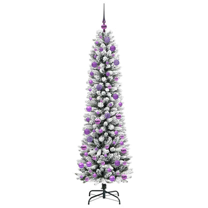 vidaXL Artificial Christmas Tree with 300 LEDs with Stand White 180 cm
