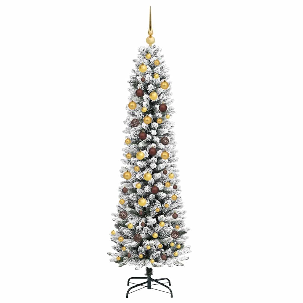 vidaXL Artificial Christmas Tree with 300 LEDs with Stand White 210 cm