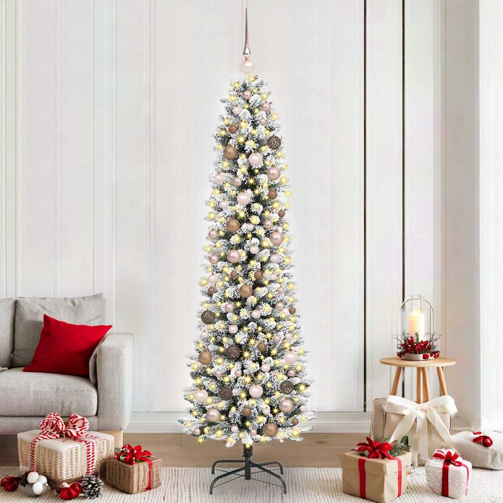 vidaXL Artificial Christmas Tree White 210 cm