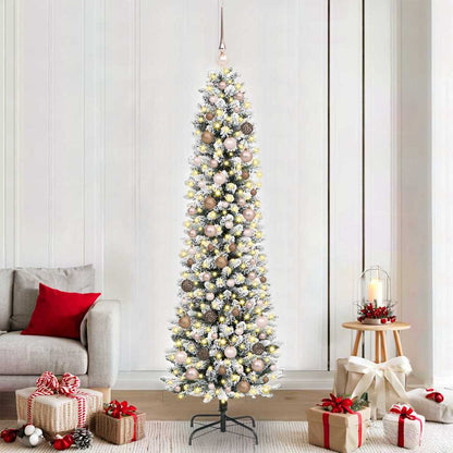 vidaXL Artificial Christmas Tree White 210 cm