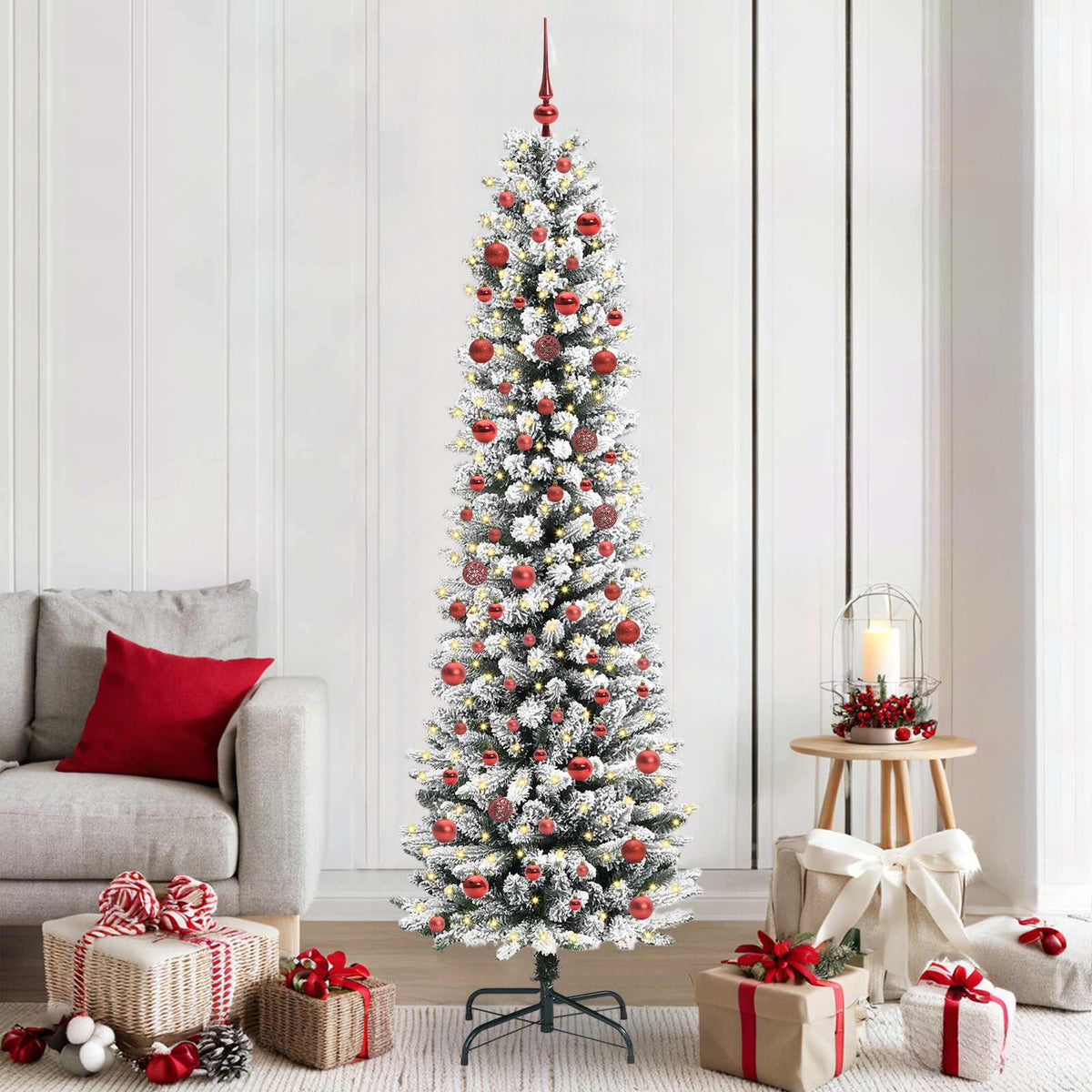 vidaXL Artificial Christmas Tree White 210 cm