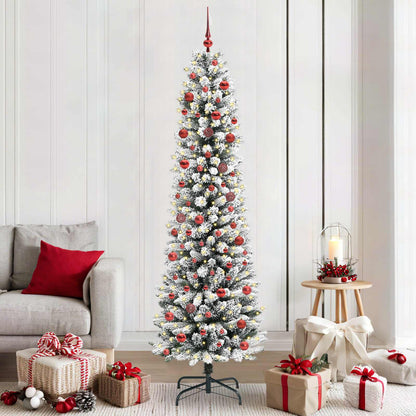 vidaXL Artificial Christmas Tree White 210 cm
