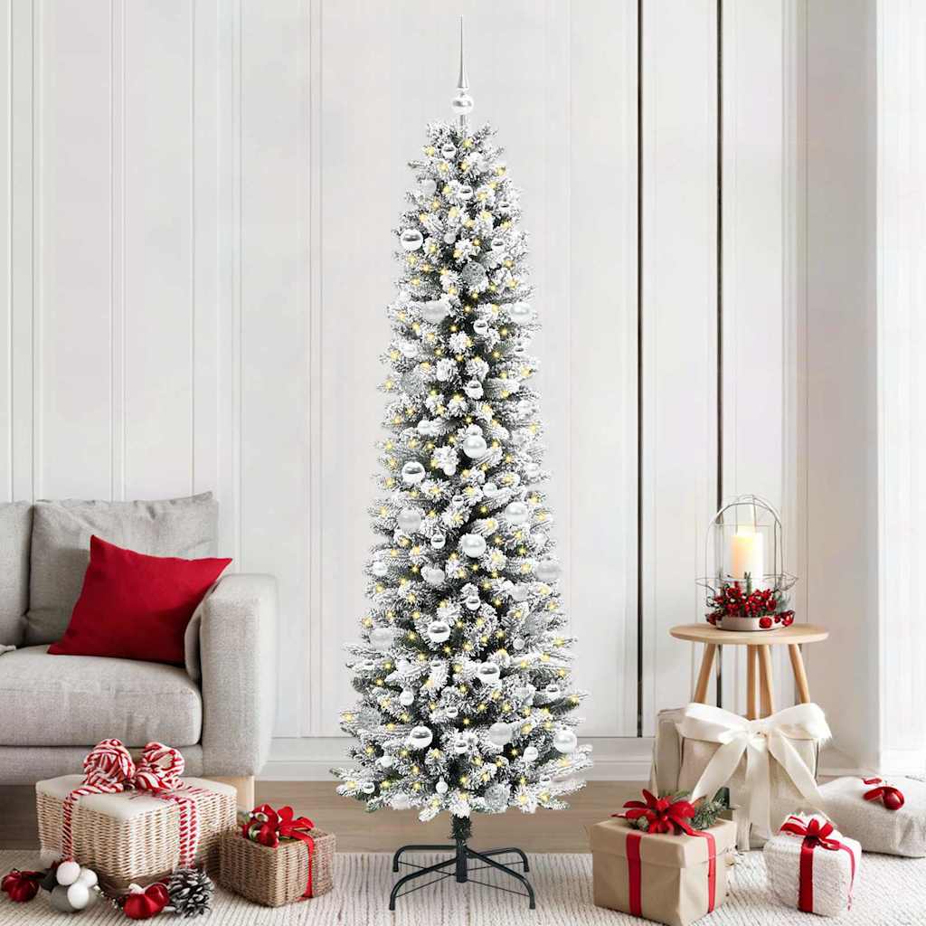 vidaXL Artificial Christmas Tree White 210 cm