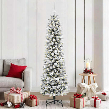 vidaXL Artificial Christmas Tree White 210 cm