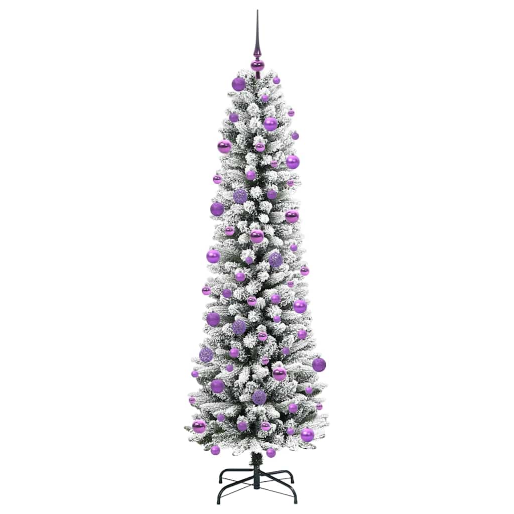 vidaXL Artificial Christmas Tree with 300 LEDs with Stand White 210 cm