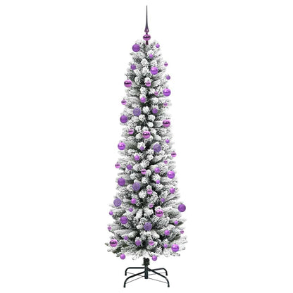 vidaXL Artificial Christmas Tree with 300 LEDs with Stand White 210 cm