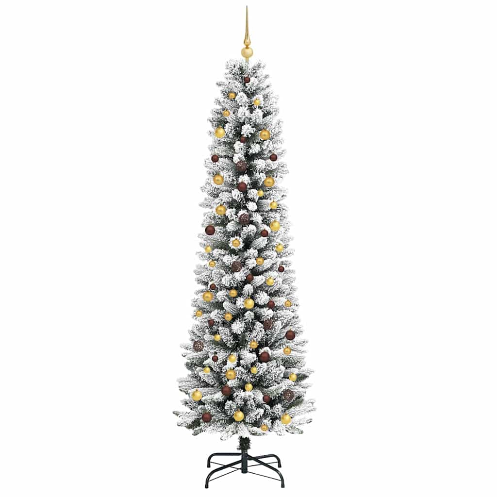 vidaXL Artificial Christmas Tree with 300 LEDs with Stand White 240 cm
